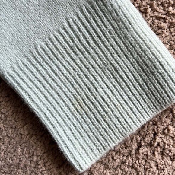 Tory Burch Merino Wool Light Baby Blue Crewneck Sweater - Picture 7 of 9